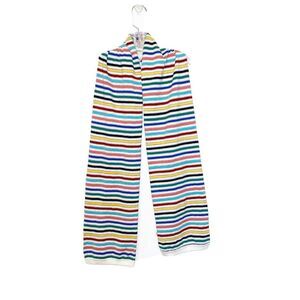Cotton/Wool Blend Multicolored Scarf Striped